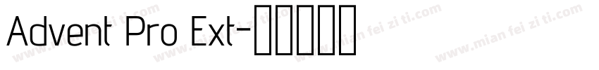 Advent Pro Ext字体转换
